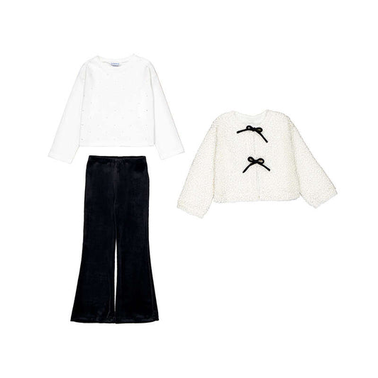 Black Bow Leggings + Jacket Set