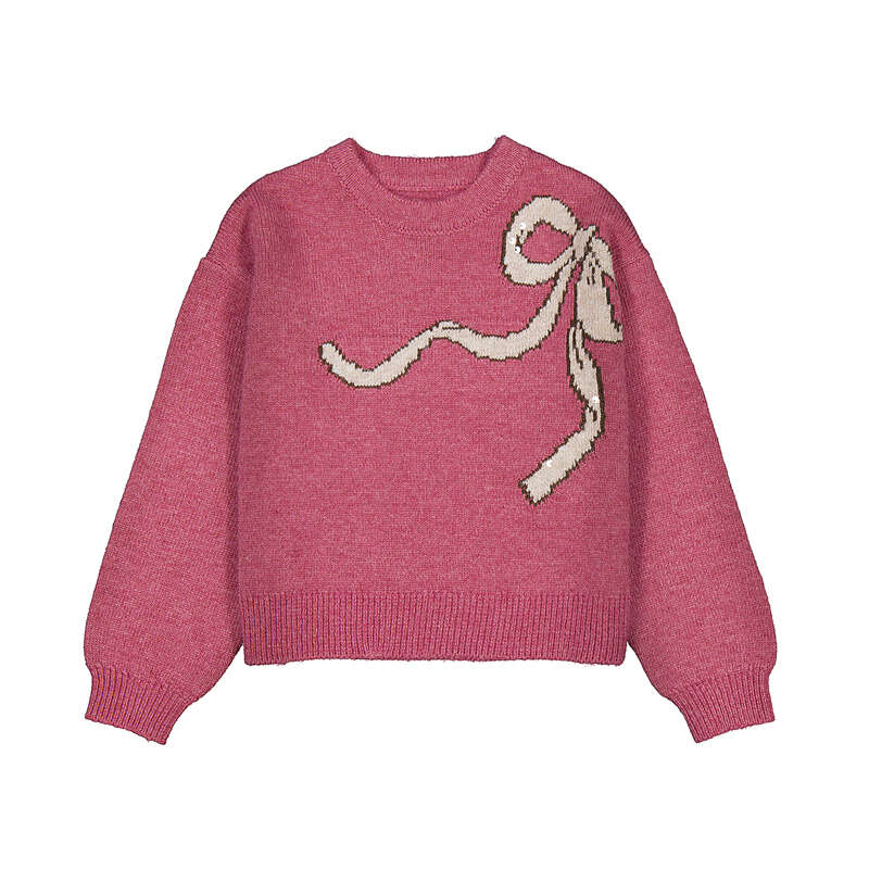 Bow Sweater- Petal Pink