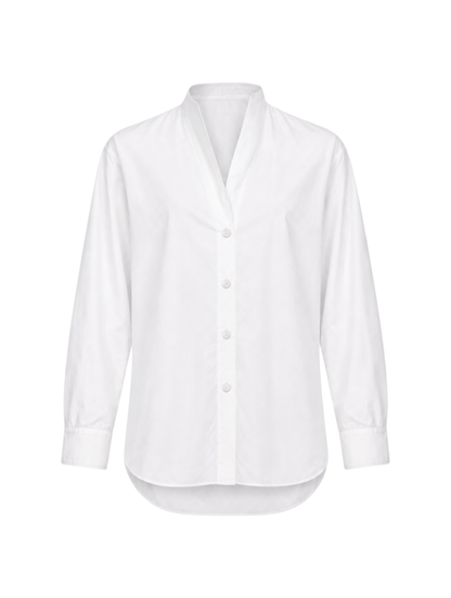 Betsey Button Down- Optic White