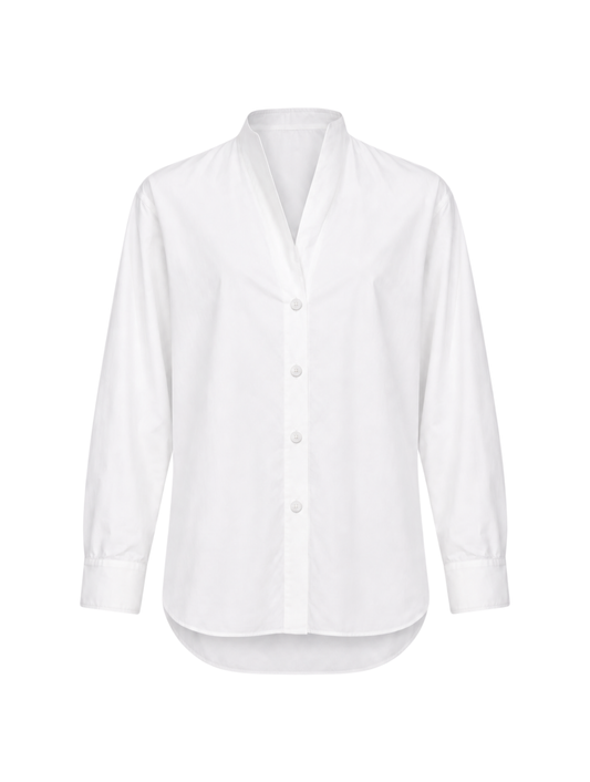 Betsey Button Down- Optic White