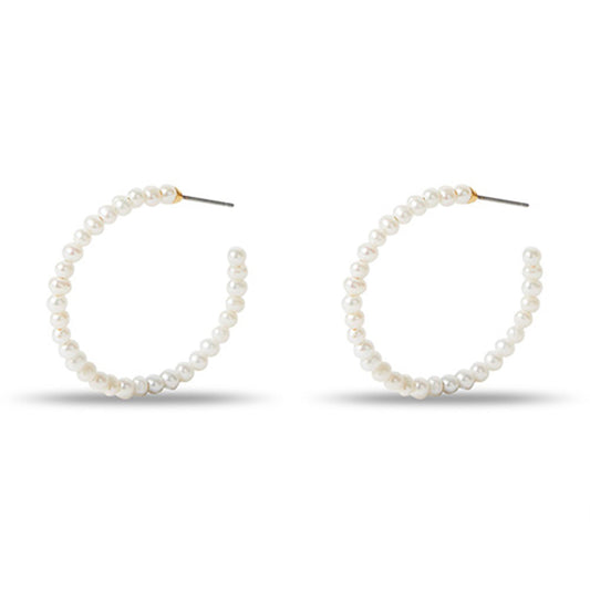 Freshwater Pearl Medium Hoop