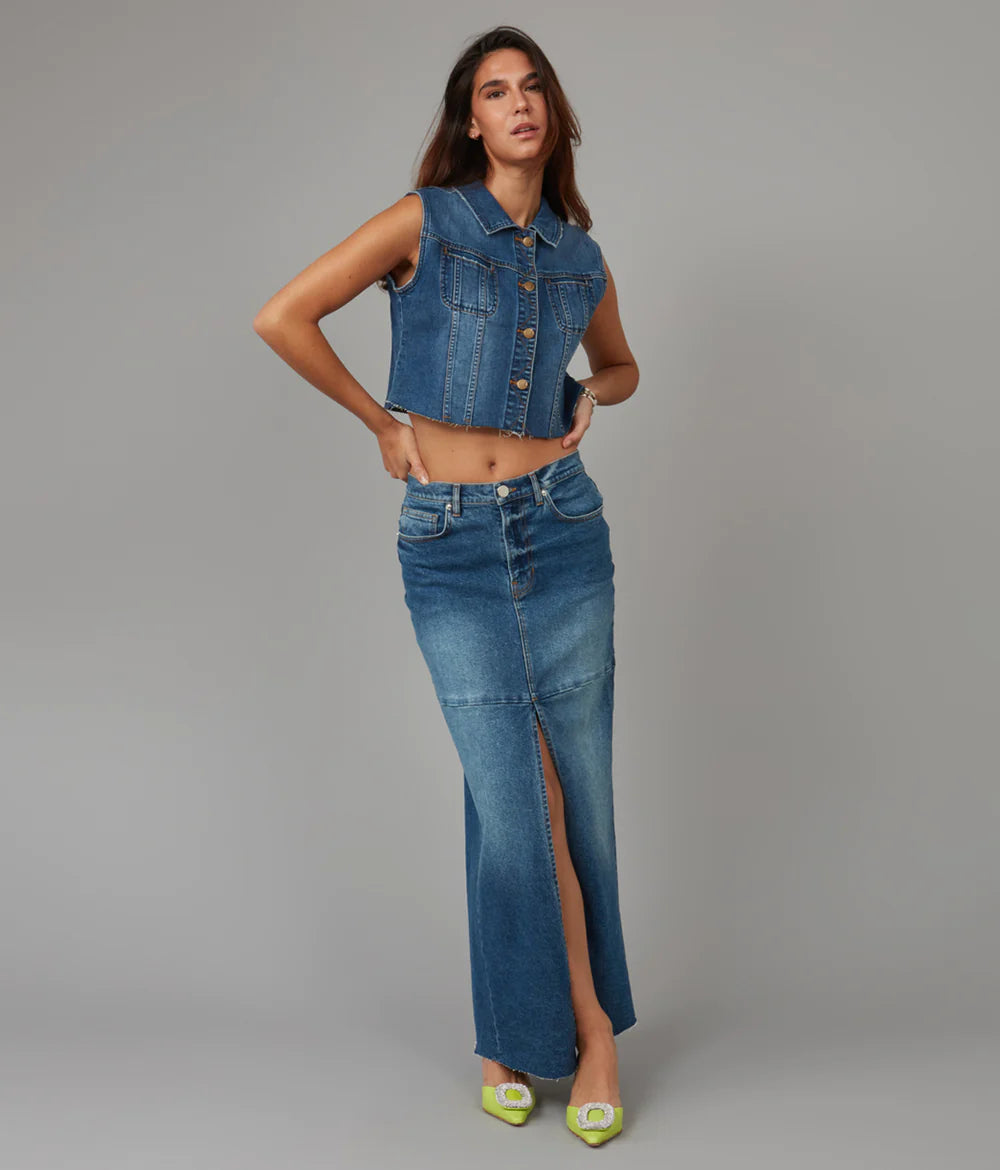 Madlyn Denim Maxi Skirt