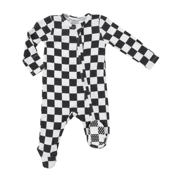 Checkerboard 2 Way Zipper Footie