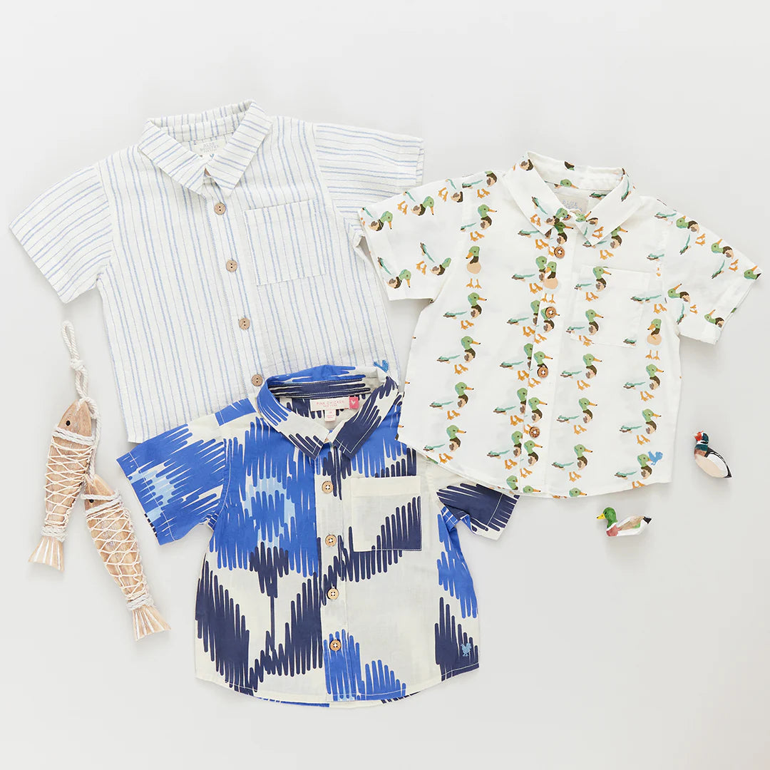 Boys Jack Shirt- Riviera Stripe