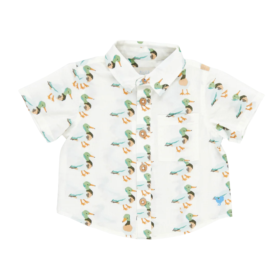 Baby Boys Jack Shirt- Mallard Friends