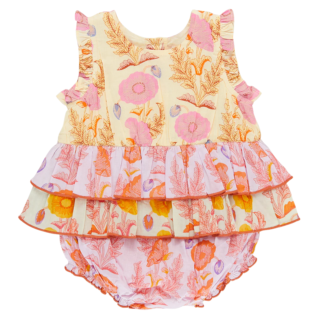 Baby Girls Heidi Bubble- Gilded Floral Mix