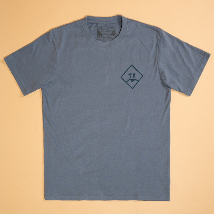 Hill Country Flag Tee- Faded Indigo