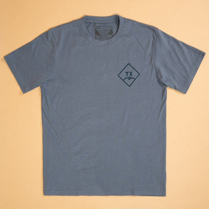 Hill Country Flag Tee- Faded Indigo