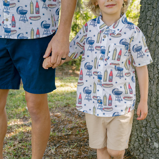 Boys Jack Shirt- Grilling Out