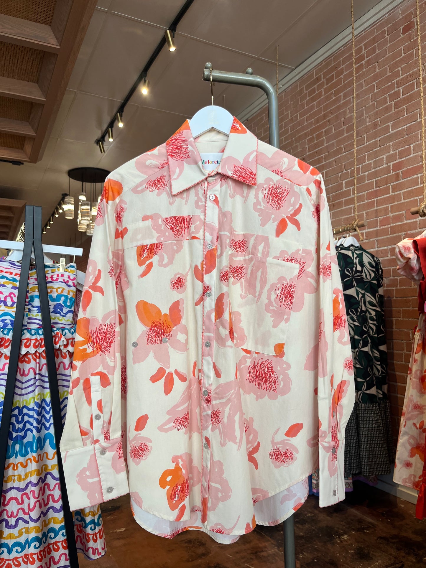 Oriente Blouse- Peonia Red