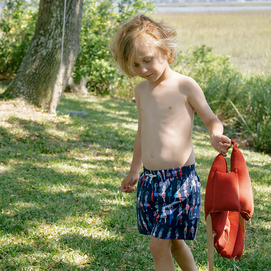 Boys Swim Trunk- Navy Buoys