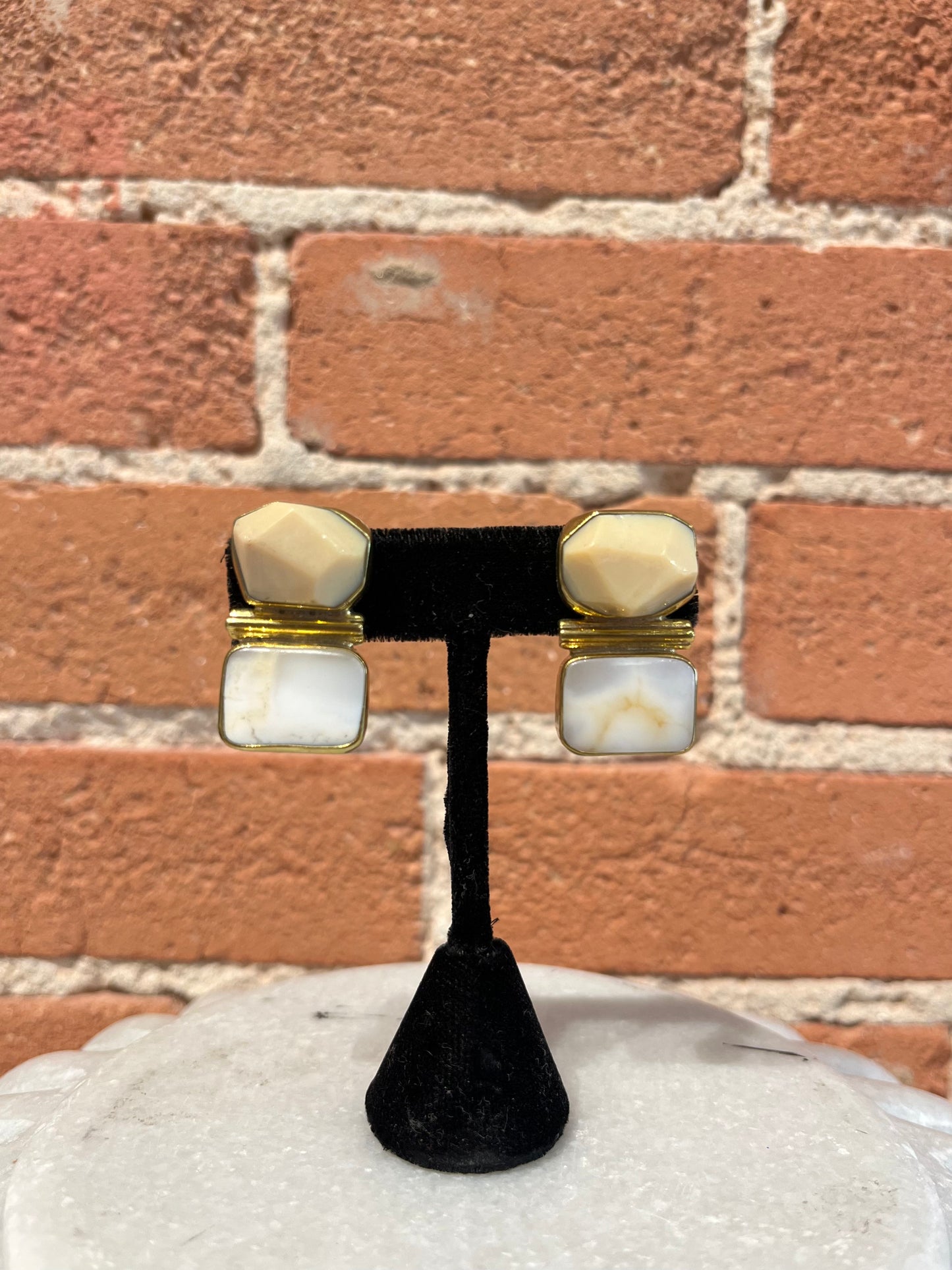 Jan Maclaughlin Earrings- Magnesite