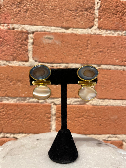Jan McLaughlin Earrings- Blue Abalone
