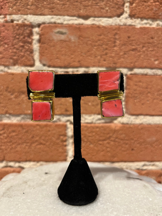 Jan McLaughlin Earrings- Orange Coral