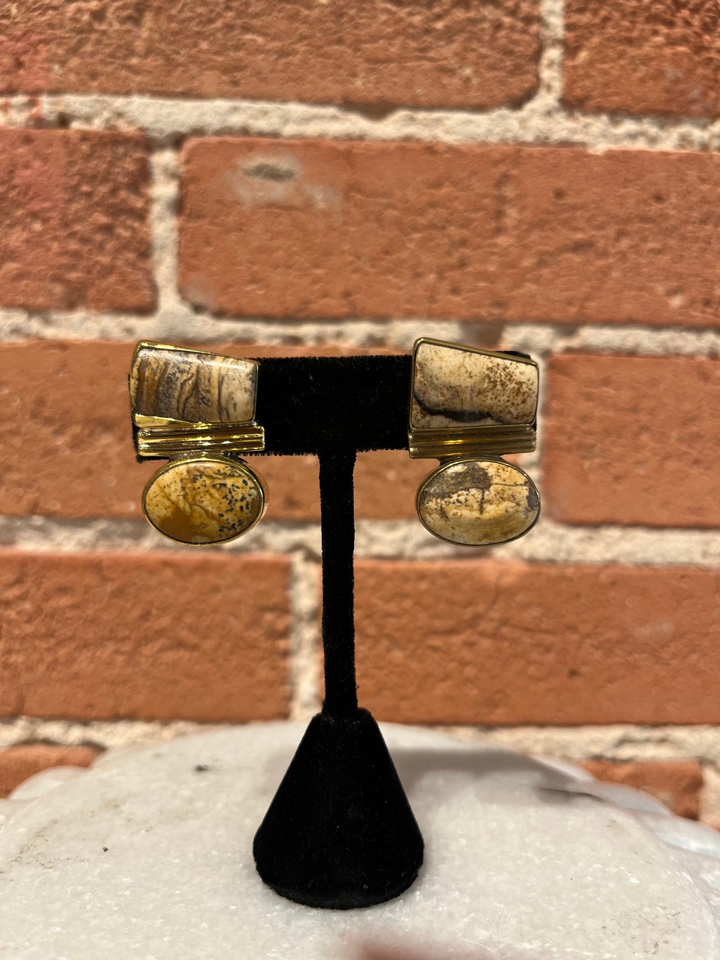 Jan Maclaughlin Earrings- Jasper