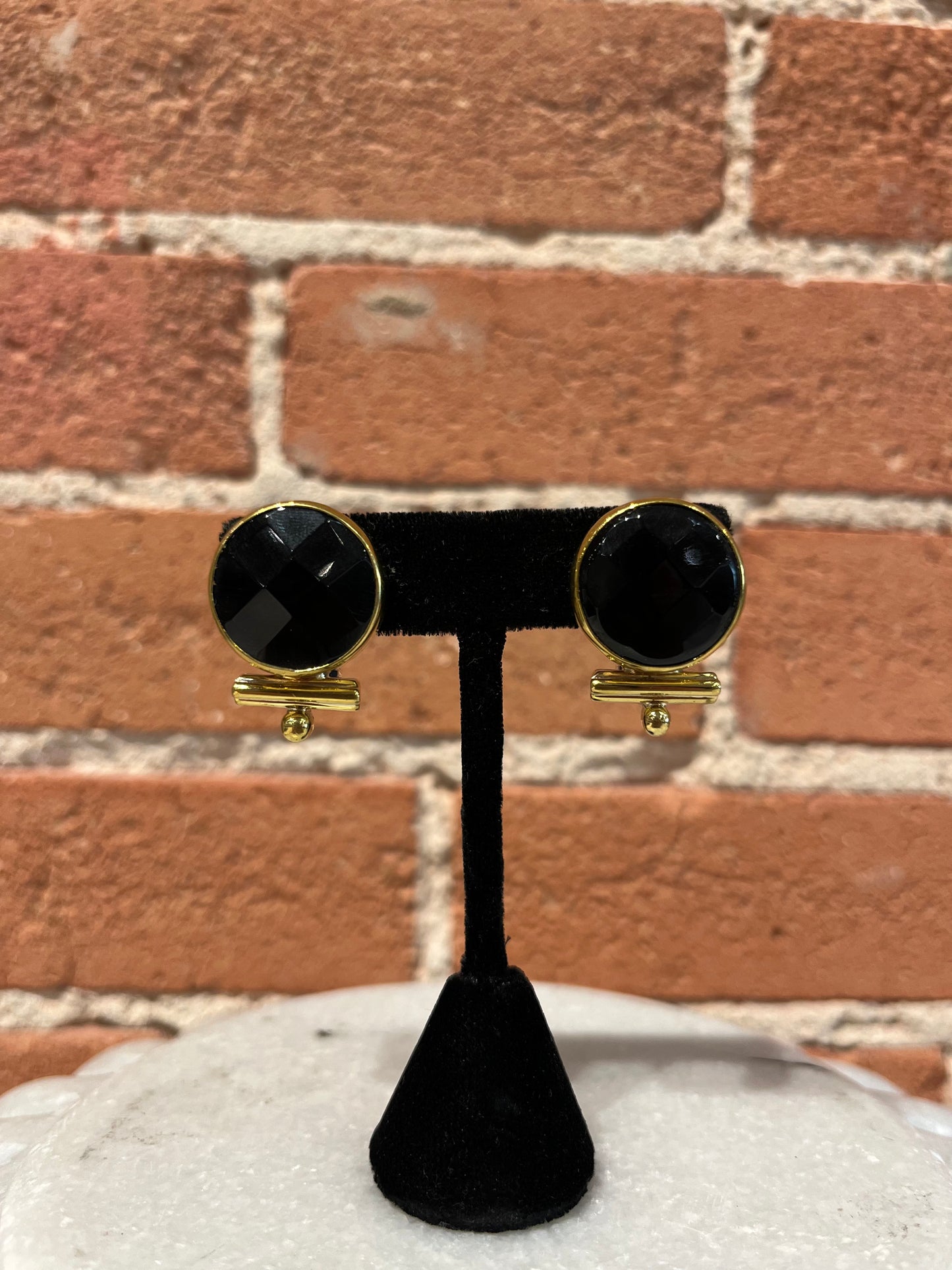 Jan Maclaughlin Earrings- Black Onyx