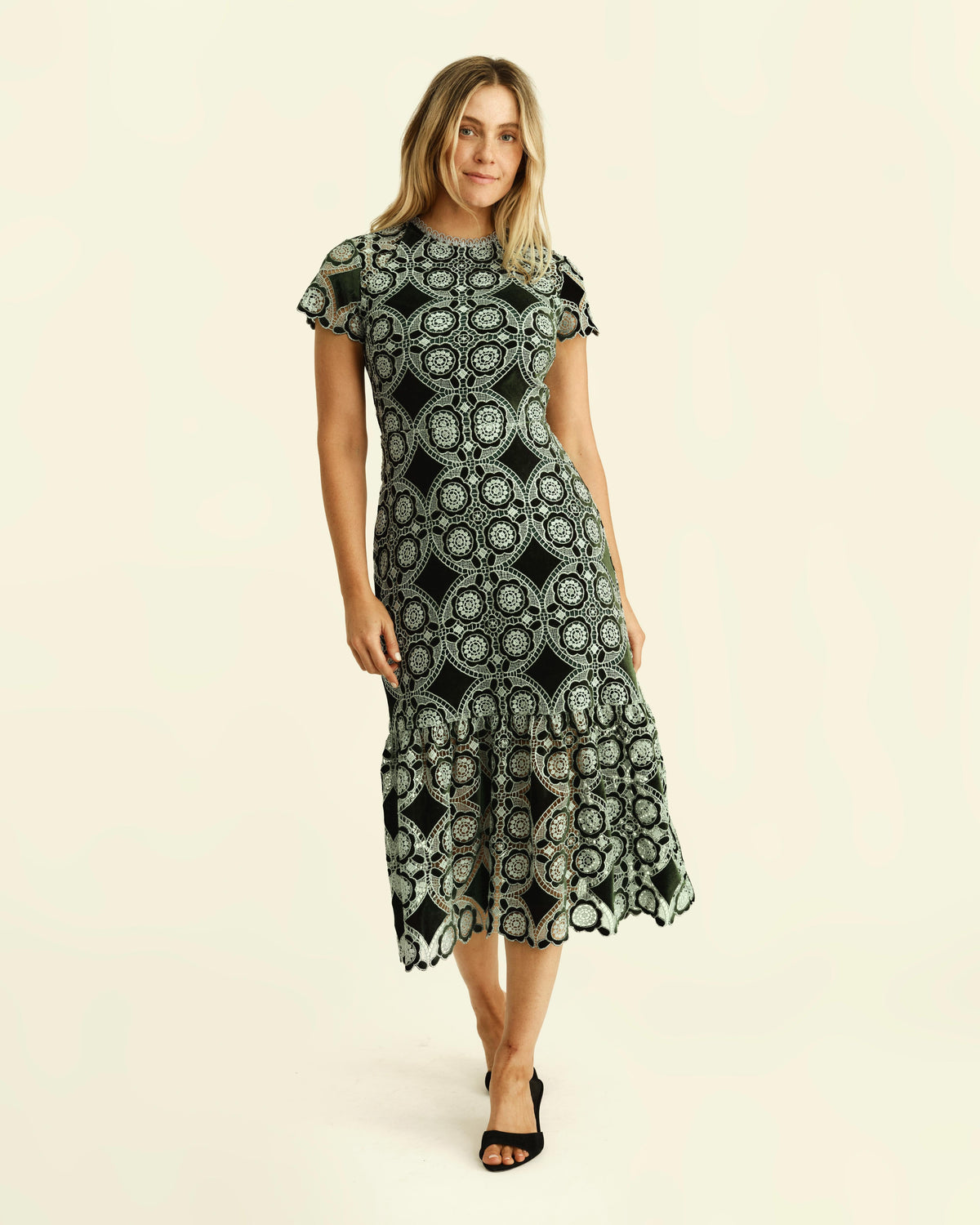 Waverly Lace Dress- Emerald