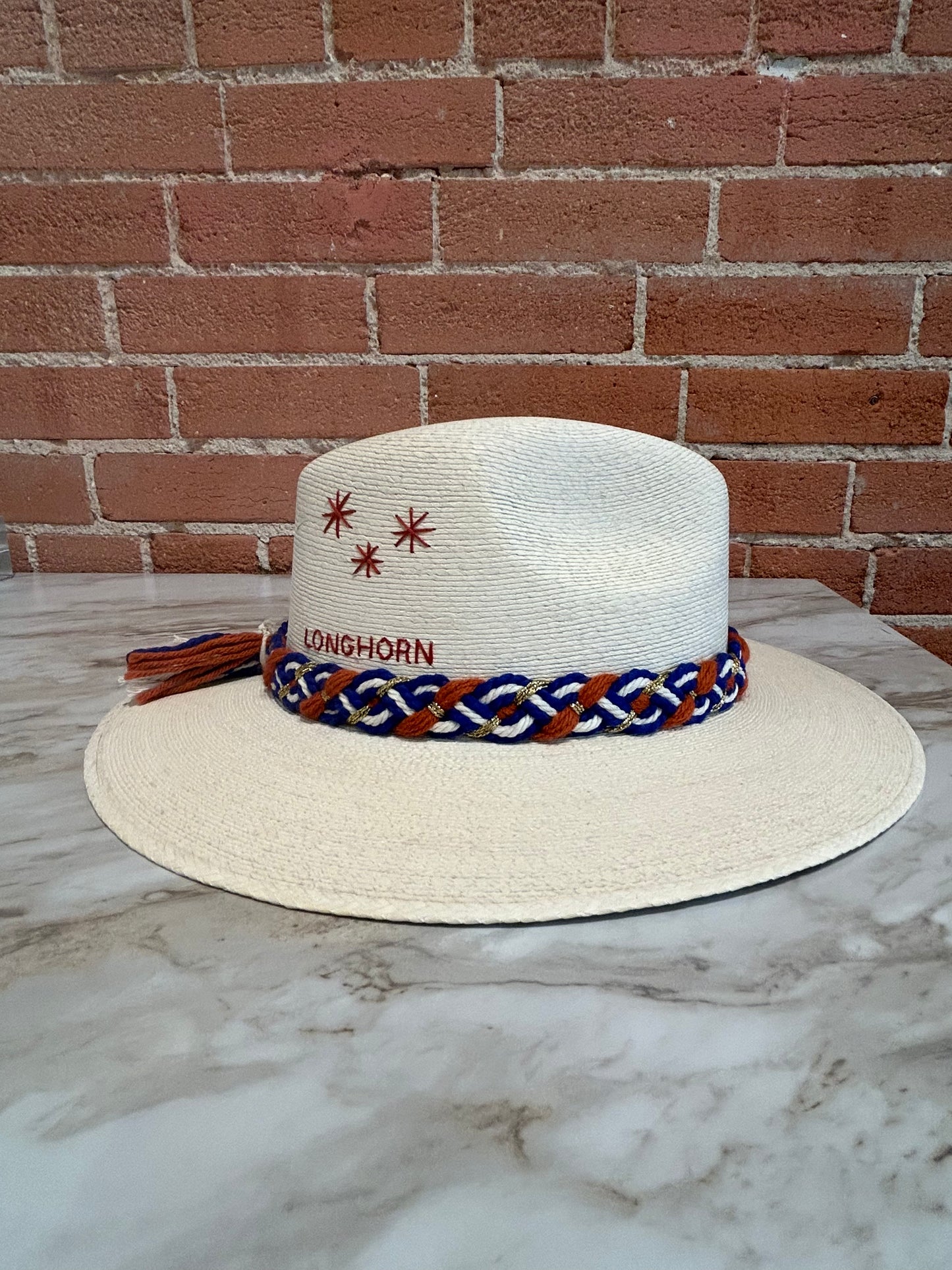 White Palm Hat- Camp Longhorn