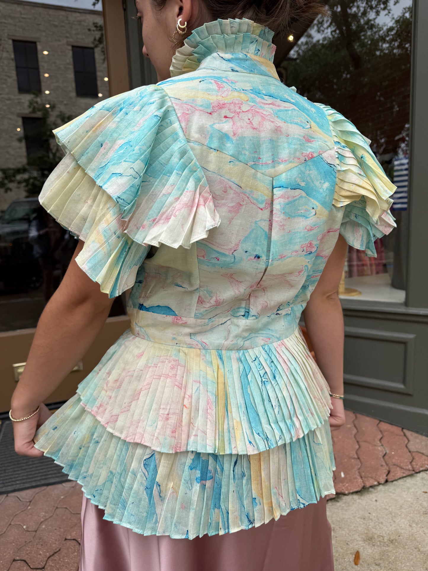 Nautical Nomad Pleated Shirt