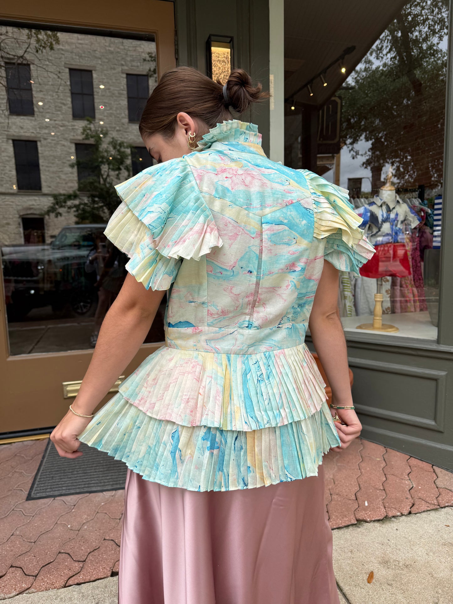 Nautical Nomad Pleated Shirt