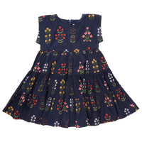 Girls Peachy Dress- Navy Field Floral