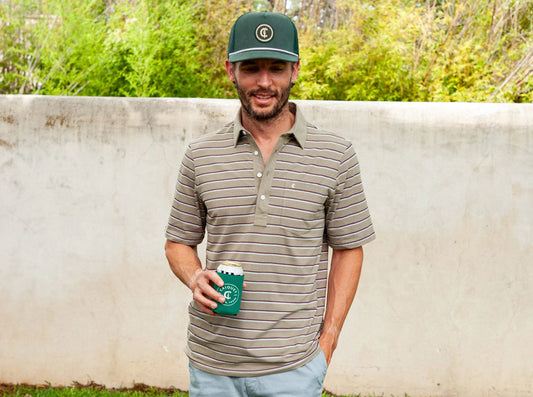 Top-Shelf Players Shirt- Olive Newman Stripe