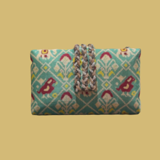 Ikat Braided Fringe Clutch