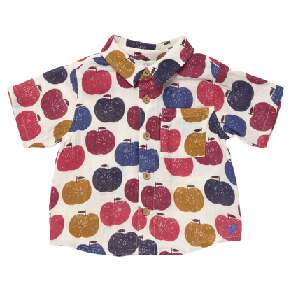 Boys Jack Shirt- Blue Delicious Apples