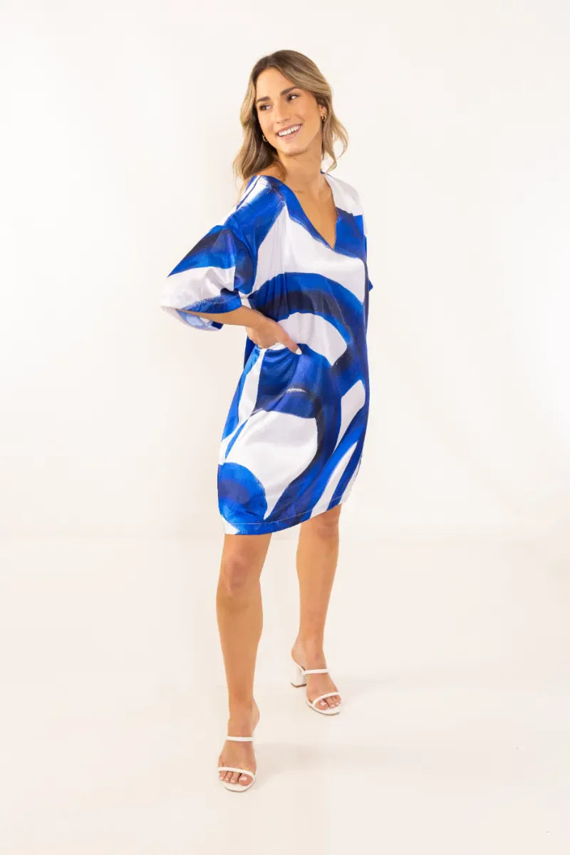Blue Notes Short Caftan