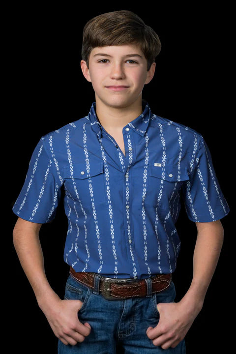 The Kids Maverick Shirt in Blue