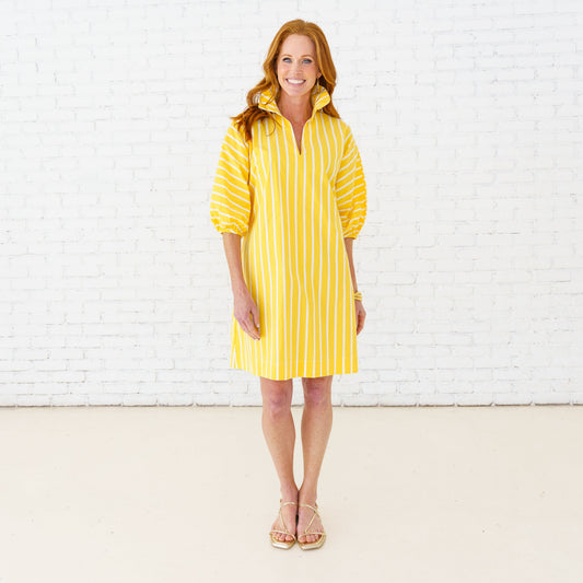 Sloane Dress- Yellow Stripe