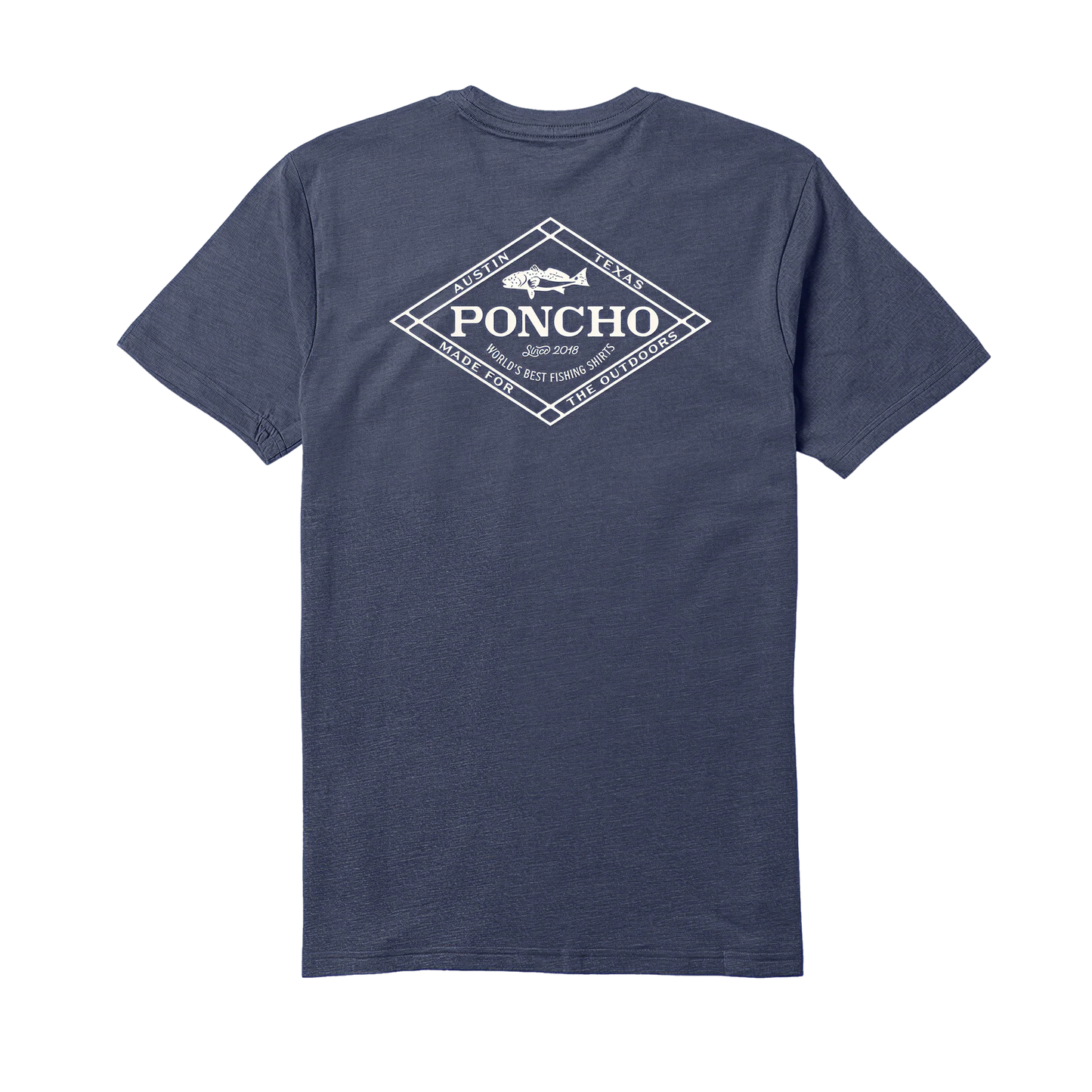 Navy Diamond T-Shirt by Poncho