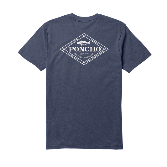 Navy Diamond T-Shirt by Poncho