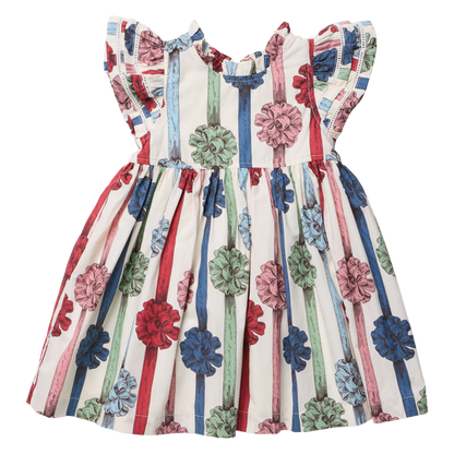 Girls Double Ruffle Jennifer Dress- Present Bows