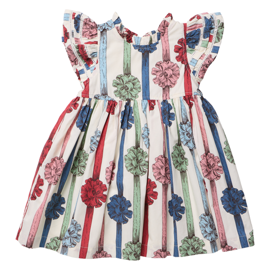 Girls Double Ruffle Jennifer Dress- Present Bows