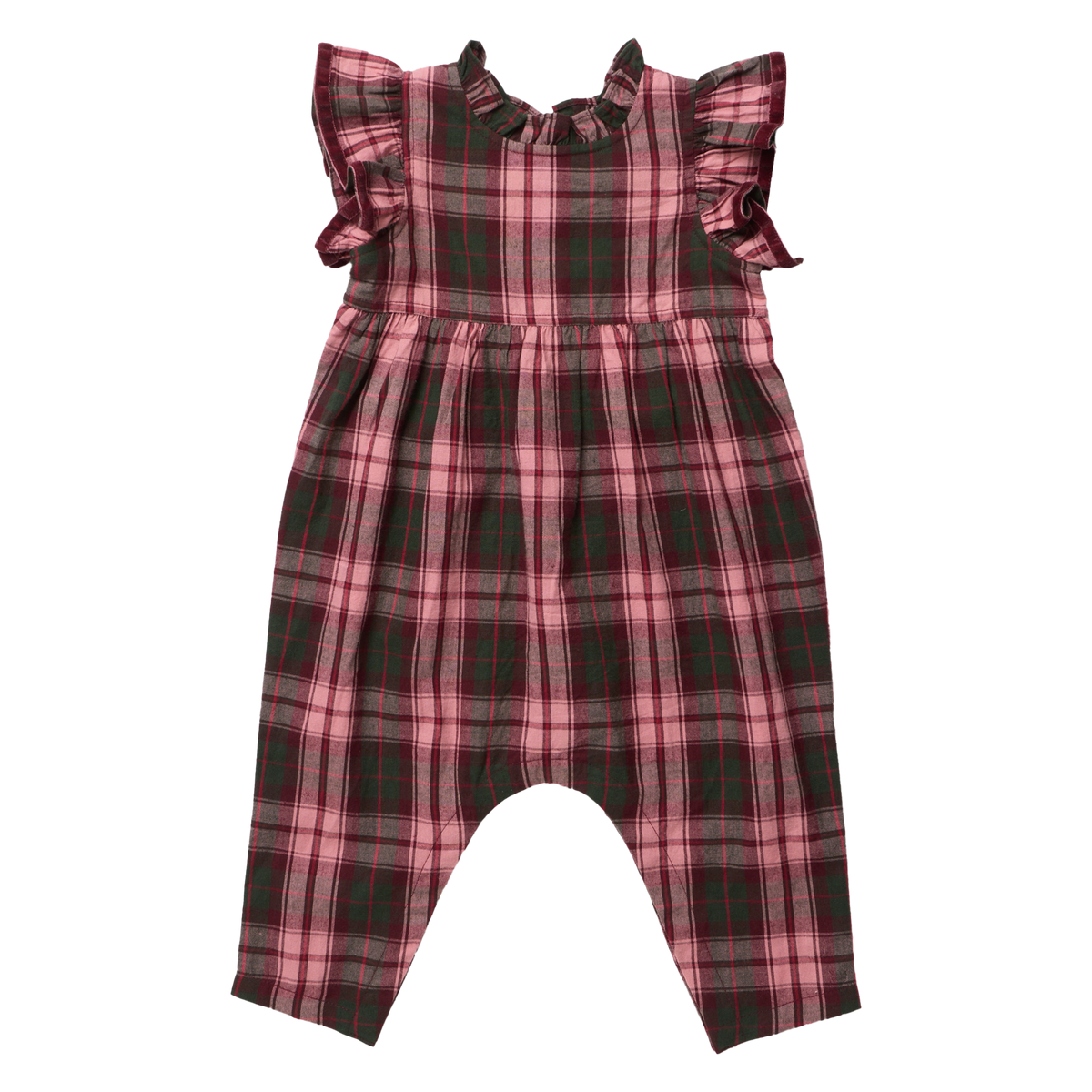 Girls Jennifer Jumper- Burgundy Tartan