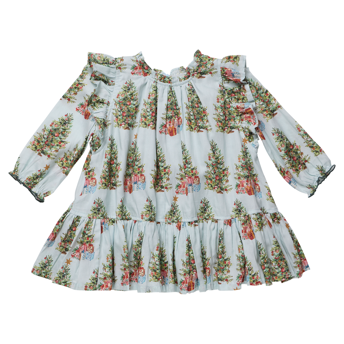 Girls Harper Dress- Trees + Presents
