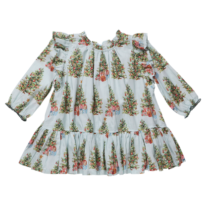 Girls Harper Dress- Trees + Presents