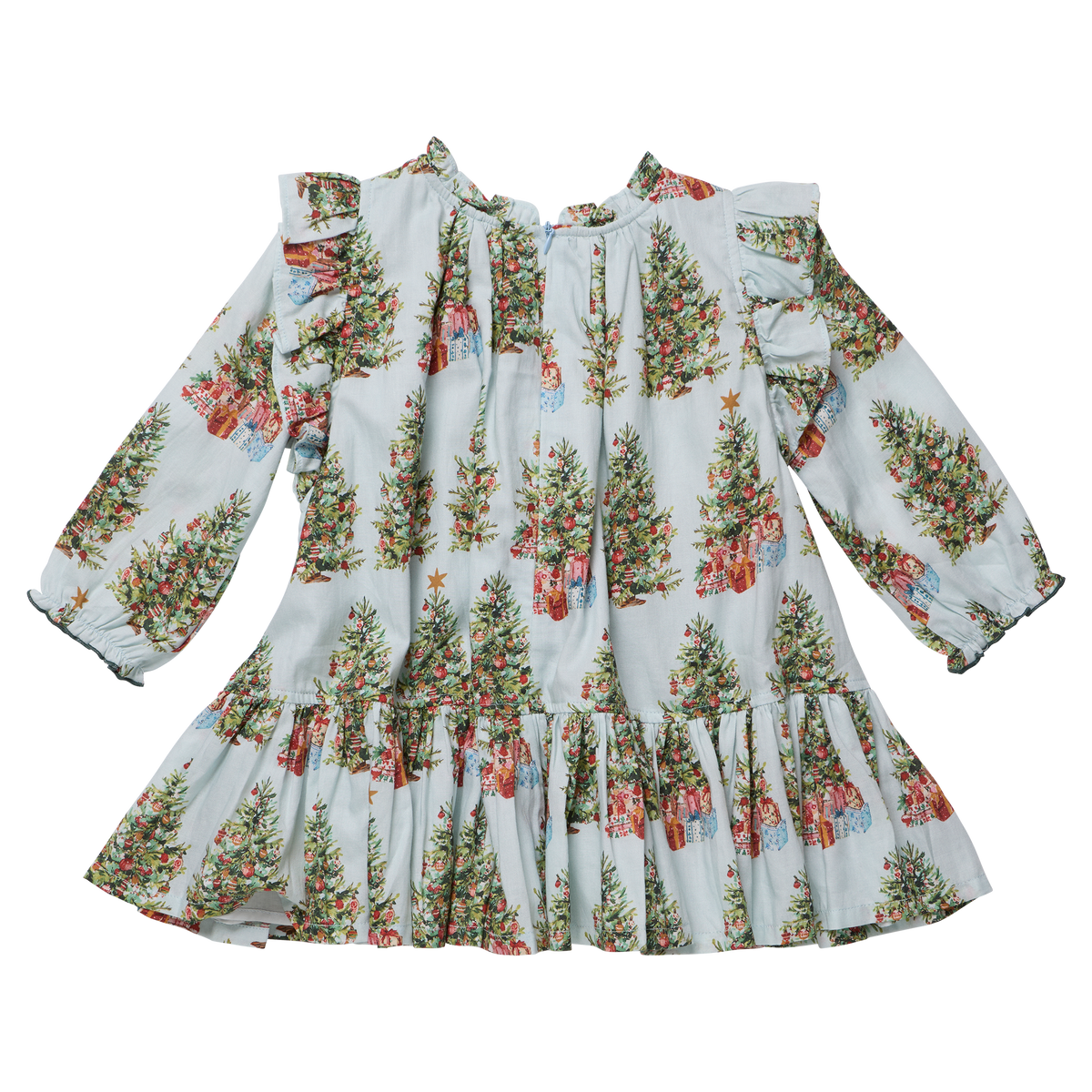 Girls Harper Dress- Trees + Presents