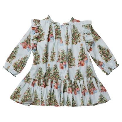 Girls Harper Dress- Trees + Presents