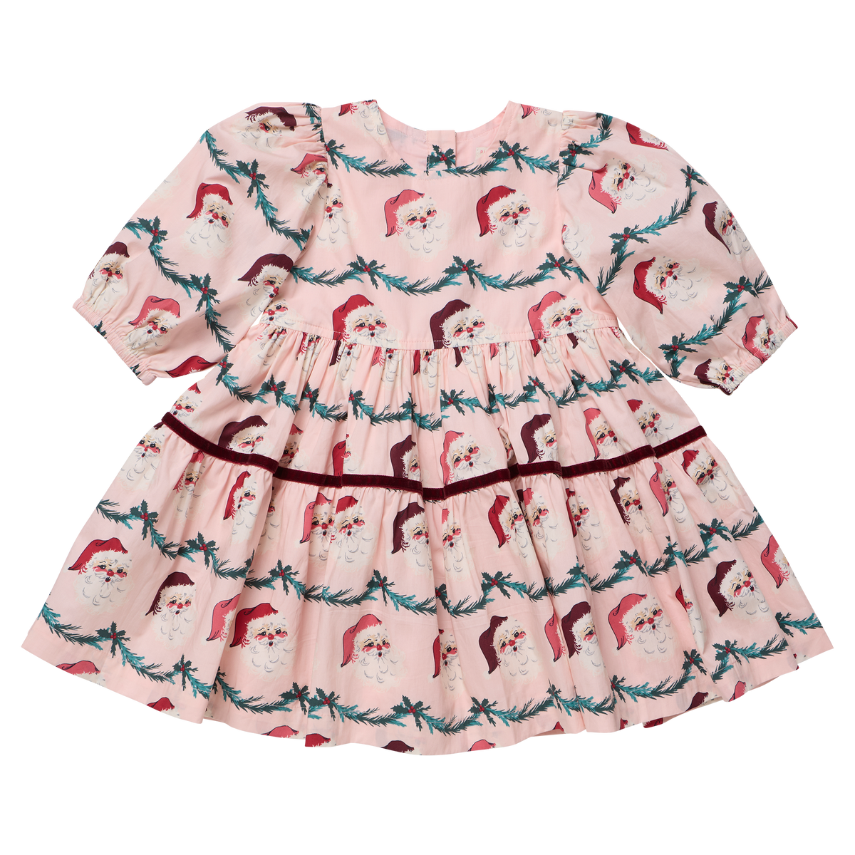 Girls Maribelle Dress- Santa Garland