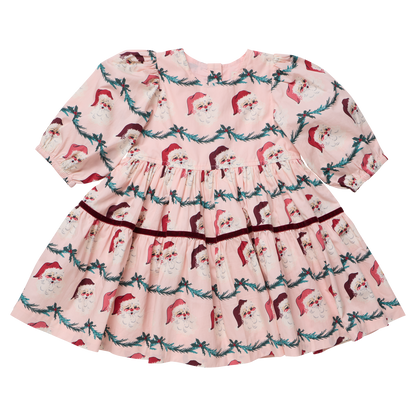 Girls Maribelle Dress- Santa Garland