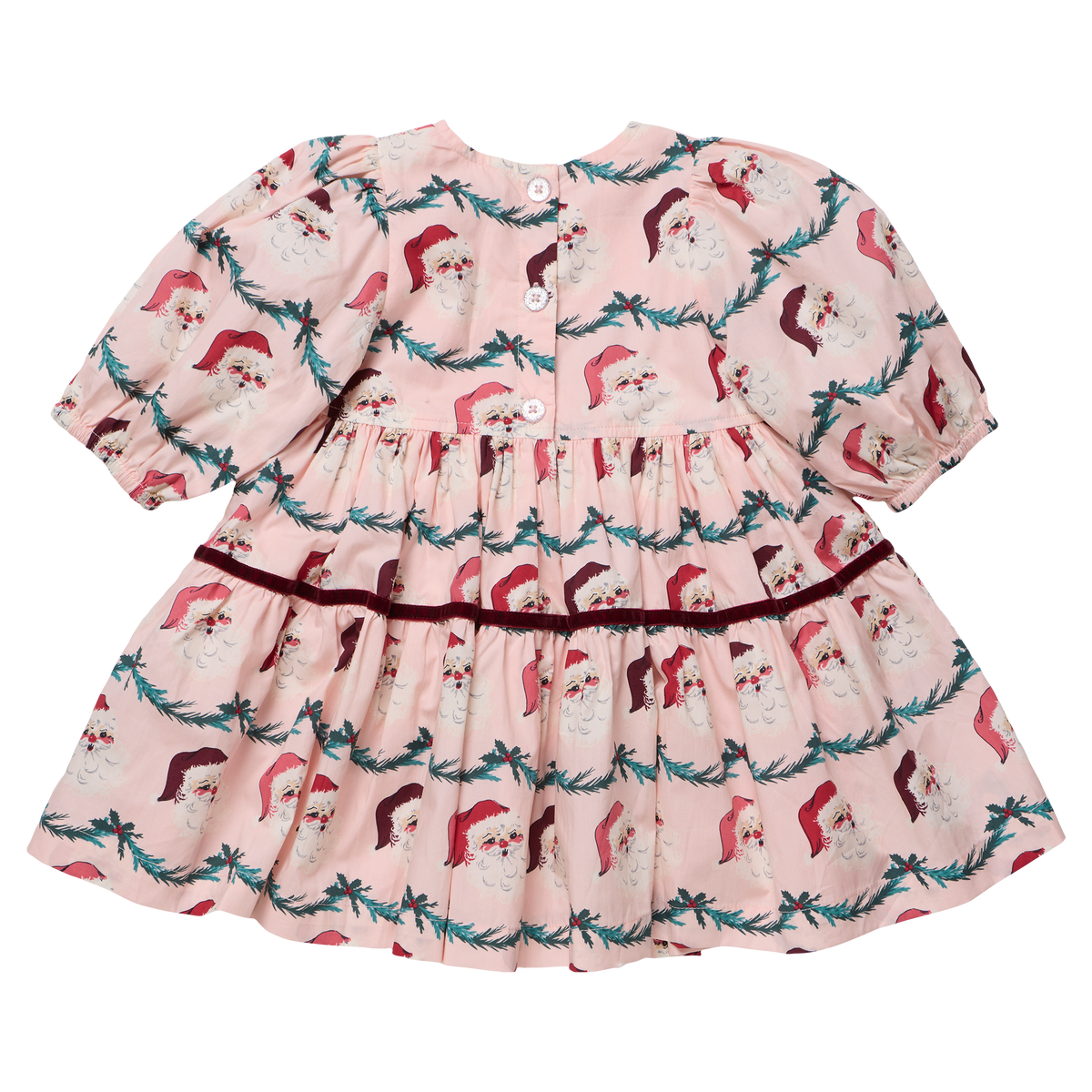 Girls Maribelle Dress- Santa Garland