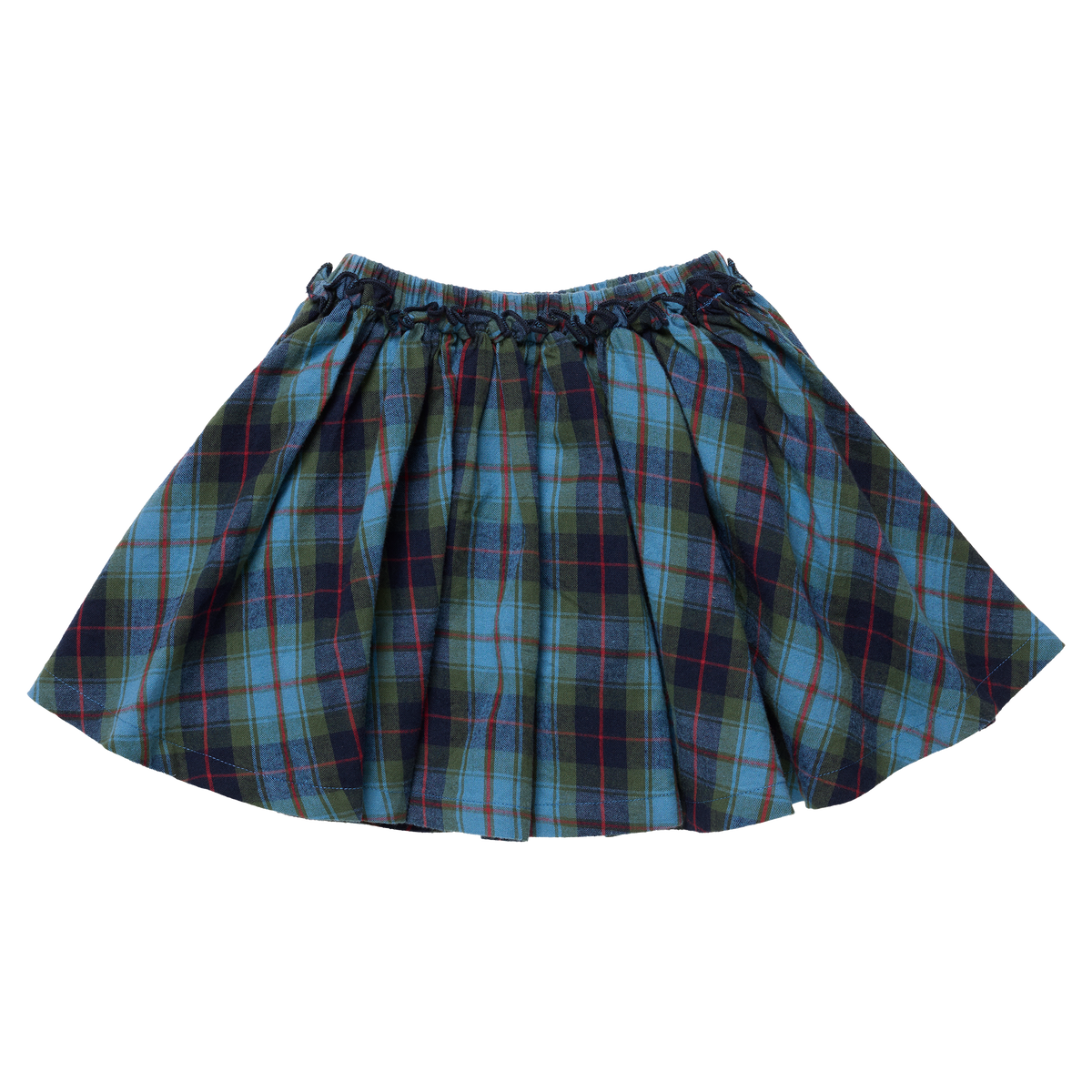 Girls Gianna Skirt- Blue Tartan