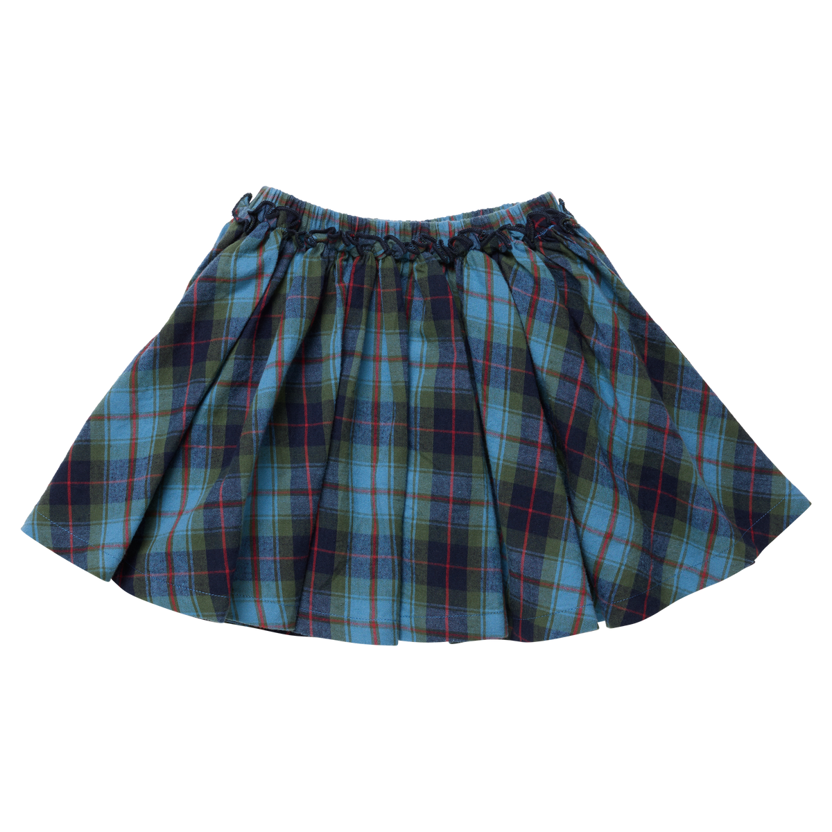 Girls Gianna Skirt- Blue Tartan