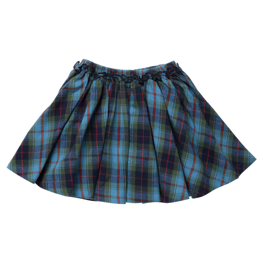 Girls Gianna Skirt- Blue Tartan