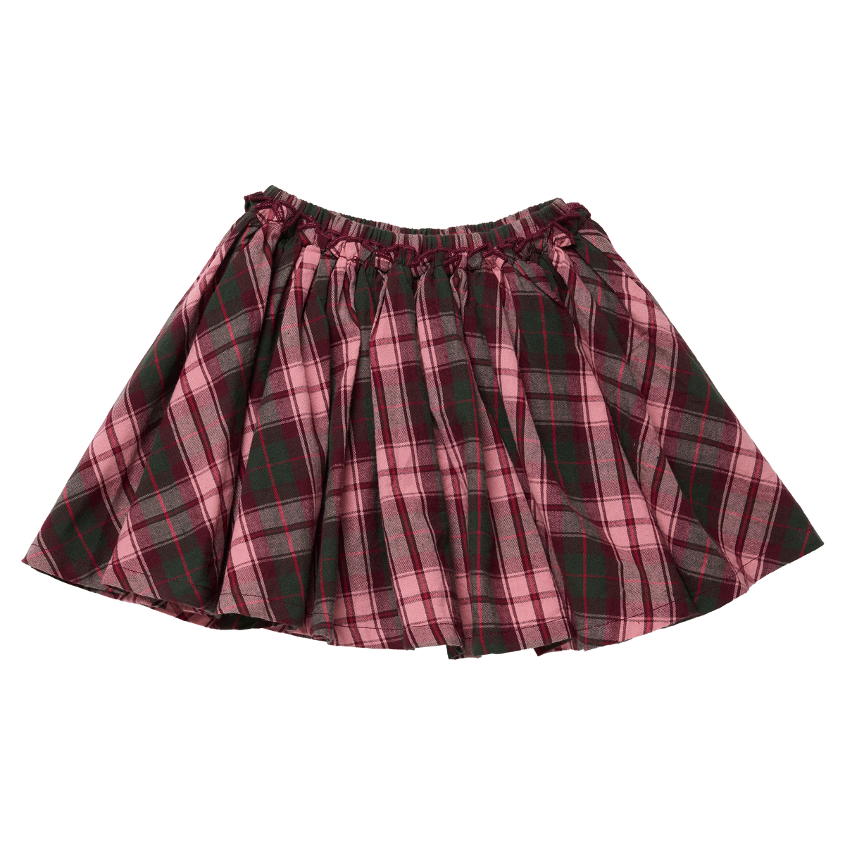 Girls Gianna Skirt- Burgundy Tartan