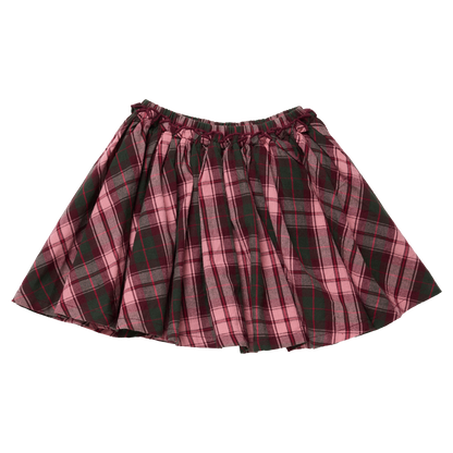 Girls Gianna Skirt- Burgundy Tartan