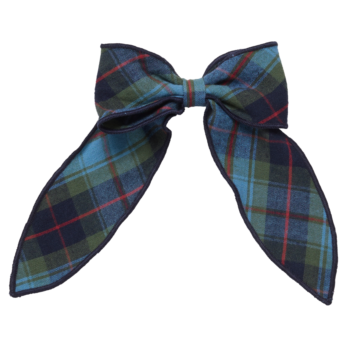 Blue Tartan Bow