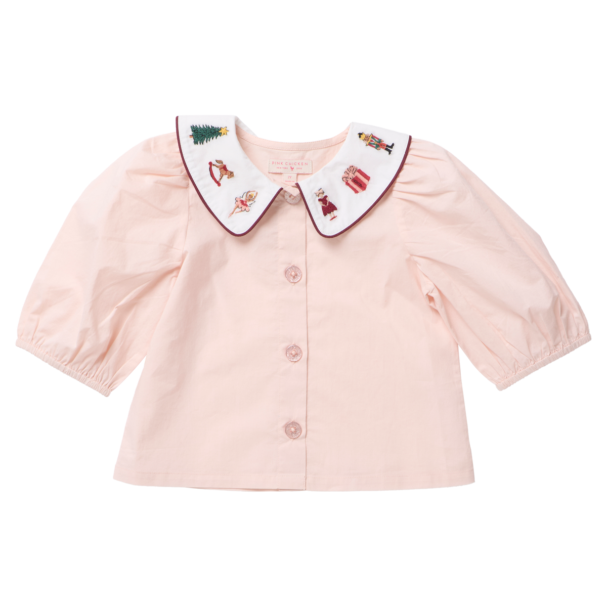 Girls Noelle Top- Nutcracker Embroidery